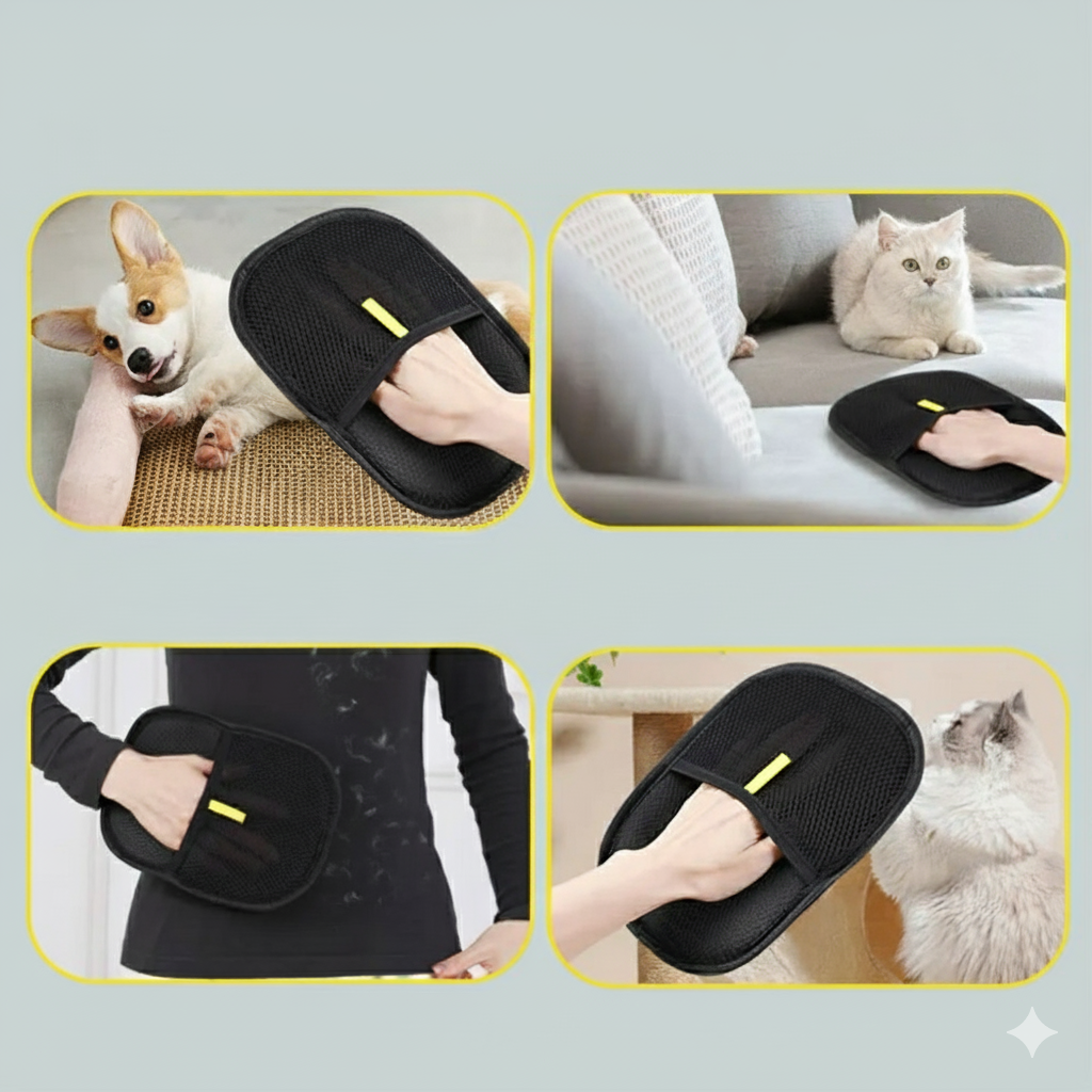 Guante Electroestático Quitapelos para Mascotas - Click&Go Shop by Cris