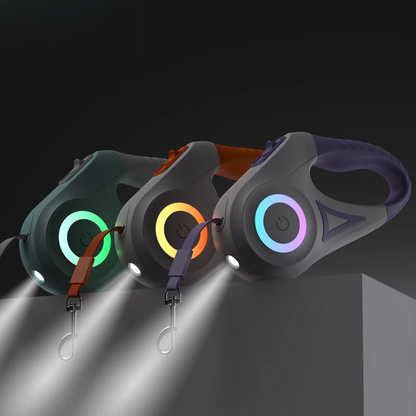 Correa Retráctil Automática con Linterna LED y Luces RGB – 3M / 5M - Click&Go Shop by Cris