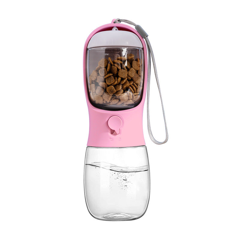 Botella Portátil de Agua con Contenedor de Comida para Perros y Gatos - Click&Go Shop by Cris