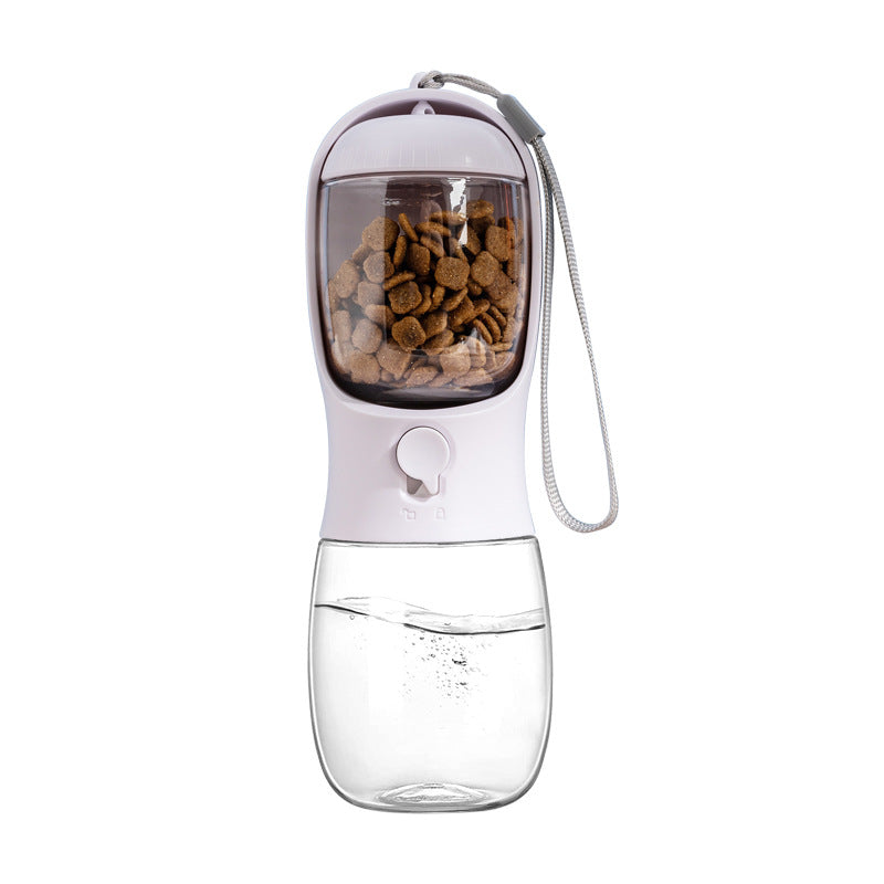 Botella Portátil de Agua con Contenedor de Comida para Perros y Gatos - Click&Go Shop by Cris