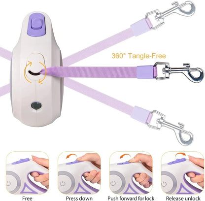 Correa Retráctil Automática con Linterna LED y Luces RGB – 3M / 5M - Click&Go Shop by Cris